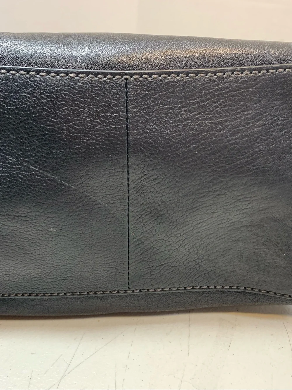 Frye Leather Gently Used Side Pocket Black Hobo Handbag.                 3700
